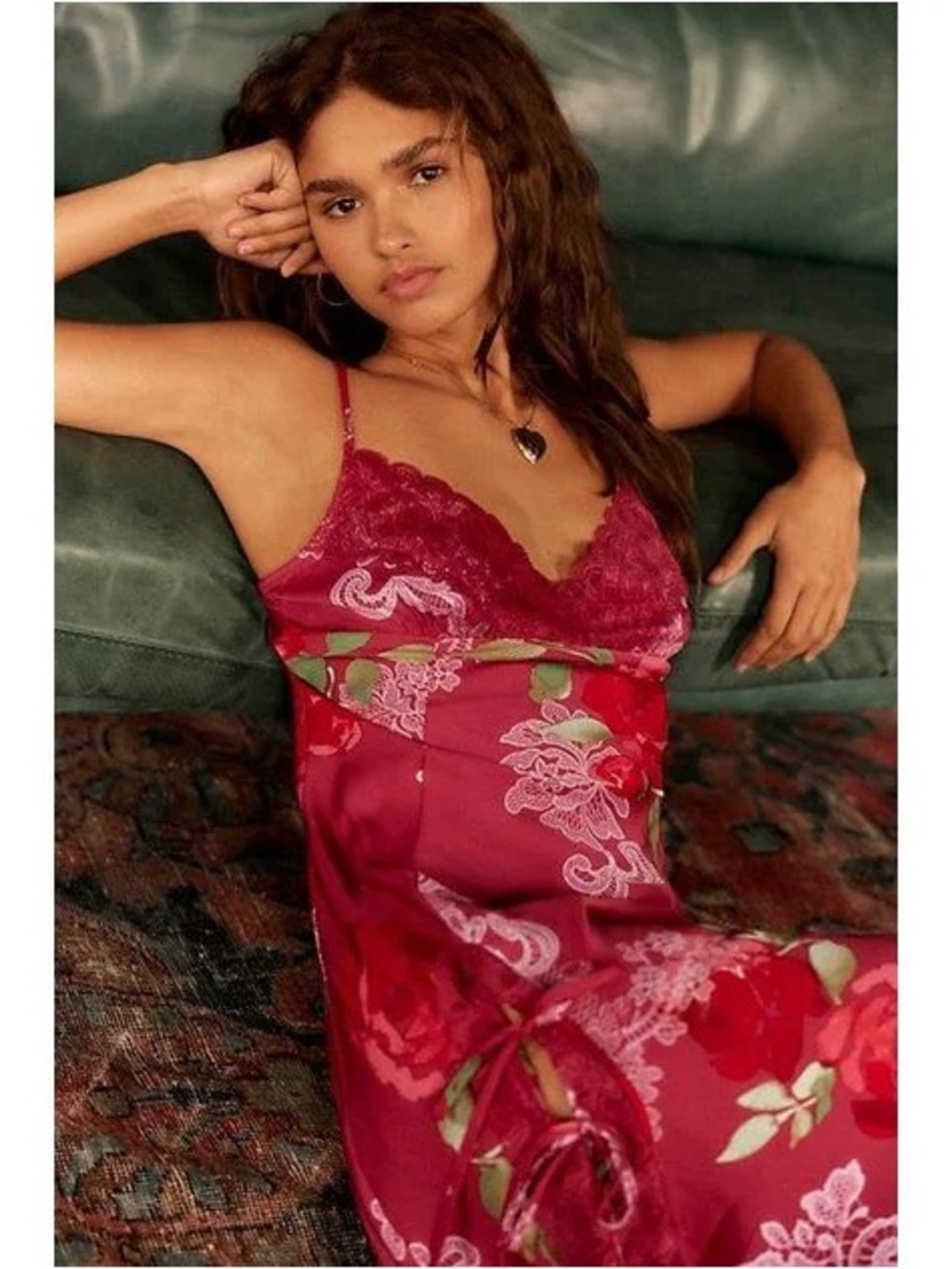 NWT Free People Can We Talk Floral Midi Slip Dress - Picture 3 of 6